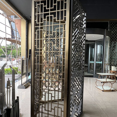 Desain Partisi Lobby Hotel Pembatas Dinding Stainless Steel