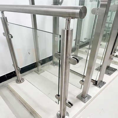 Grade 201 304 316 Kolom Railing Fabrikasi Logam Stainless Steel Untuk Pagar Tangga