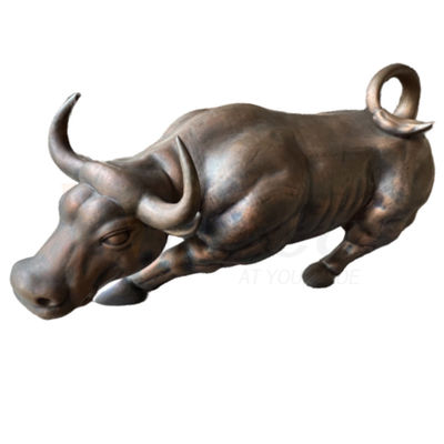 Patung Perunggu Antik Bentuk Sapi Pabrikasi Stainless Steel Kustom