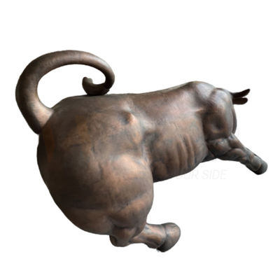 Patung Perunggu Antik Bentuk Sapi Pabrikasi Stainless Steel Kustom