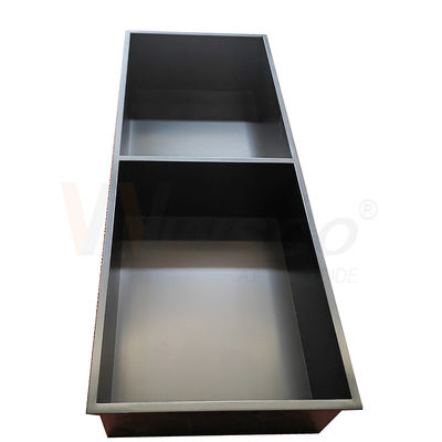 Fabrikasi Logam Stainless Steel Garis Rambut Selesai Baki Cuci Tangan Titanium Hitam