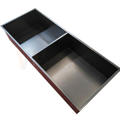 Fabrikasi Logam Stainless Steel Garis Rambut Selesai Baki Cuci Tangan Titanium Hitam