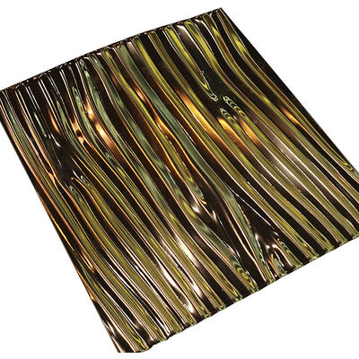 Sandblasting Groove Embossed Stainless Steel Sheet Custom SS 201 304 316 Titanium Gold