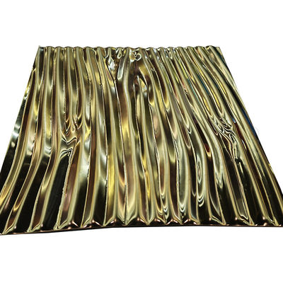 Sandblasting Groove Embossed Stainless Steel Sheet Custom SS 201 304 316 Titanium Gold
