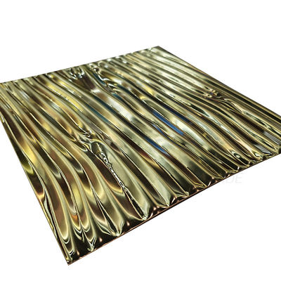 Sandblasting Groove Embossed Stainless Steel Sheet Custom SS 201 304 316 Titanium Gold