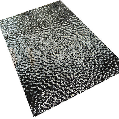 Dekoratif 8K Cermin Titanium Hitam Desain Sarang Lebah Pola Stainless Steel Timbul Selesai
