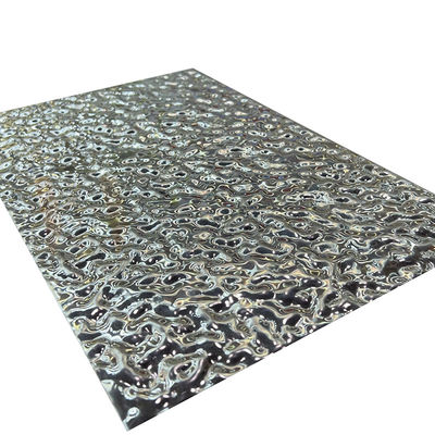 5x10 Kecil 8K Cermin Permukaan Lembaran Stainless Steel Riak Air Timbul