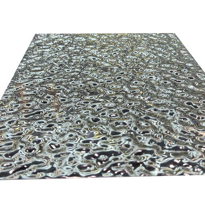 5x10 Kecil 8K Cermin Permukaan Lembaran Stainless Steel Riak Air Timbul