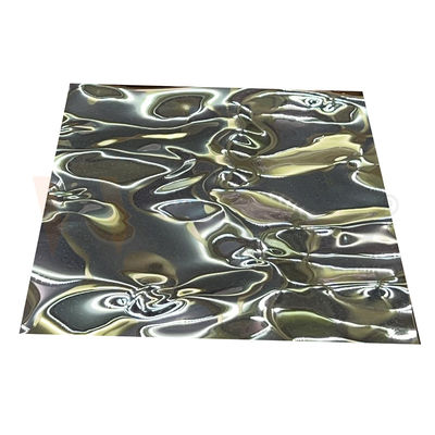 Black Titanium Embossed Stainless Steel Sheet Warna Cermin Riak Air Ukuran Besar