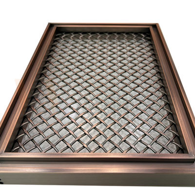 Rhombus Shape Grid PVD Warna Dekoratif Stainless Steel Mesh Untuk Dekorasi Rumah
