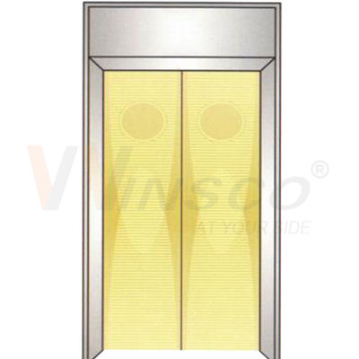 Hairline PVD Titanium Gold Coating Etched Stainless Steel Sheet Untuk Panel Pintu Lift