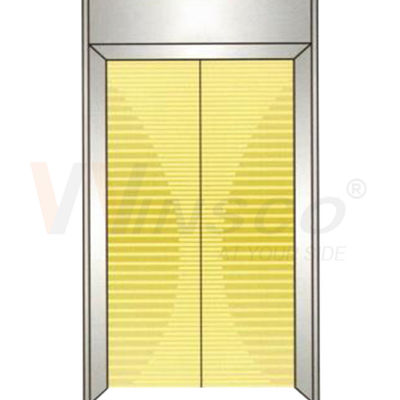 Hairline PVD Titanium Gold Coating Etched Stainless Steel Sheet Untuk Panel Pintu Lift