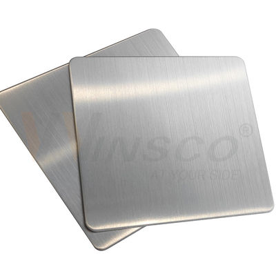 Warna Silver Hairline Stainless Steel Sheet Brushed Finished Grade 201 304 316