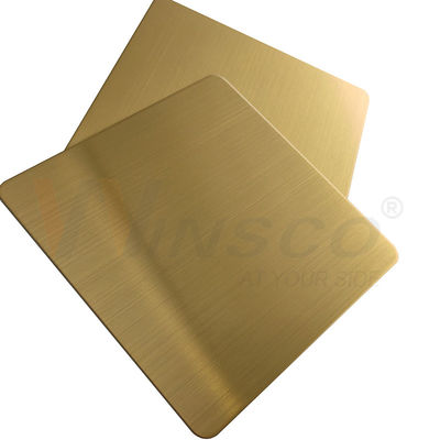 Za Brass Hairline Finish Stainless Steel Warna Emas AFP SS 201 304 316 Sheet