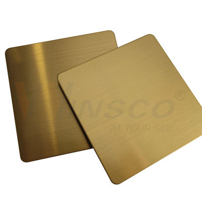 Za Brass Hairline Finish Stainless Steel Warna Emas AFP SS 201 304 316 Sheet