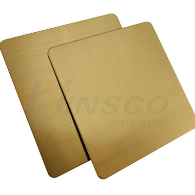 Za Brass Hairline Finish Stainless Steel Warna Emas AFP SS 201 304 316 Sheet