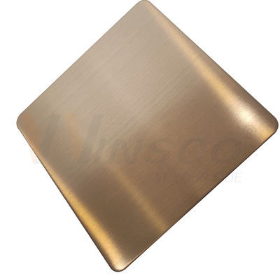 Satin Red Copper Hairline Stainless Steel Sheet 316l Selesai AFP Hias Gaya Baru