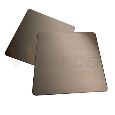 Perunggu Anti Korosi Garis Rambut Stainless Steel AISI 201 304 316 Lembar