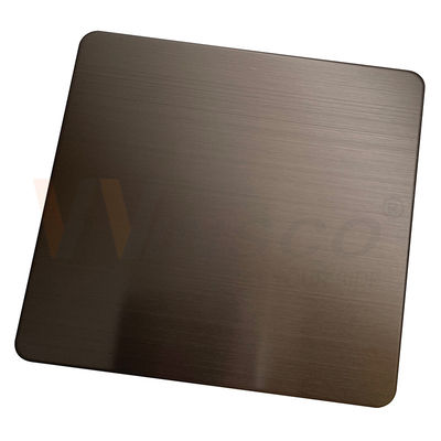 Perunggu Anti Korosi Garis Rambut Stainless Steel AISI 201 304 316 Lembar