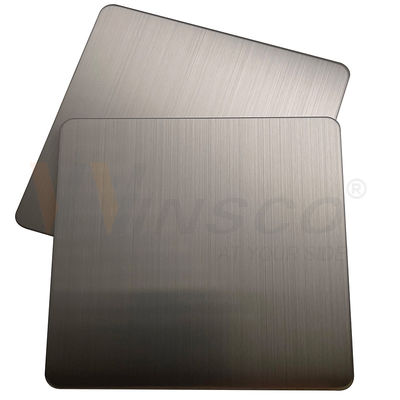 316 Lembaran Stainless Steel Garis Rambut Super Dekoratif SS 201 304 Dengan Warna Abu-abu