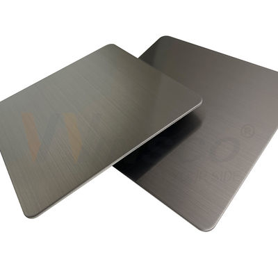 316 Lembaran Stainless Steel Garis Rambut Super Dekoratif SS 201 304 Dengan Warna Abu-abu