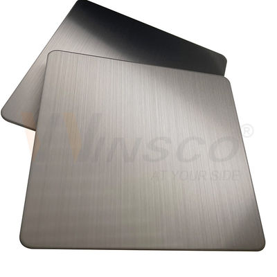 316 Lembaran Stainless Steel Garis Rambut Super Dekoratif SS 201 304 Dengan Warna Abu-abu