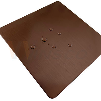 GB 201 304 316 Hairline Stainless Steel Sheet Brown PVD Warna Terima Disesuaikan