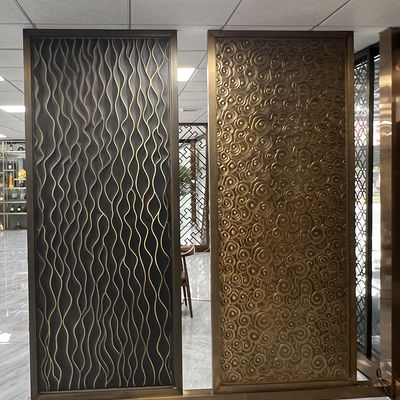 Partisi Layar Pemotongan Laser Stainless Steel Untuk Dekorasi Pintu
