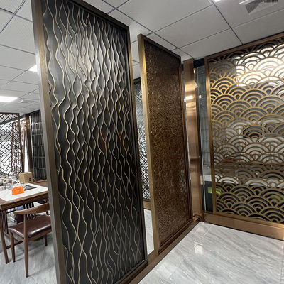 Partisi Layar Pemotongan Laser Stainless Steel Untuk Dekorasi Pintu