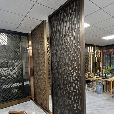 Partisi Layar Pemotongan Laser Stainless Steel Untuk Dekorasi Pintu