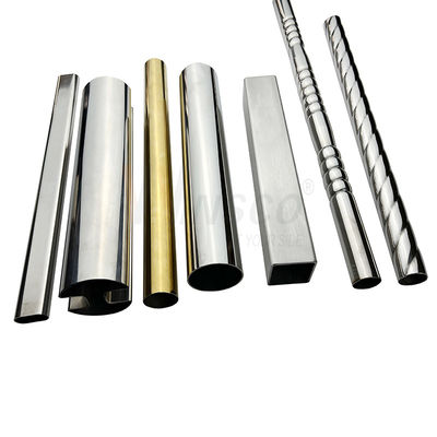 Custom AISI 201 304 316 Stainless Steel Tube Dekoratif - Bentuk bulat persegi panjang persegi panjang oval