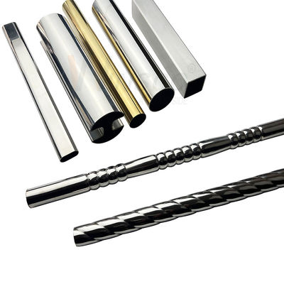 Custom AISI 201 304 316 Stainless Steel Tube Dekoratif - Bentuk bulat persegi panjang persegi panjang oval