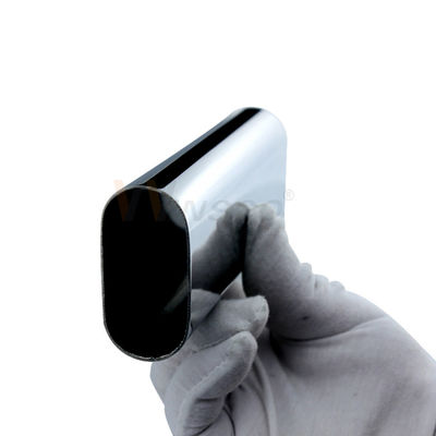 Aisi 201 304 316 Tabung Oval Stainless Steel Inox Stair Handrail Ellipse Pipe Size Dekorasi Disesuaikan