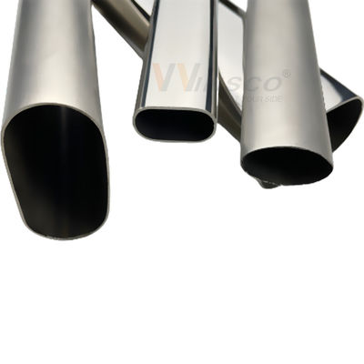Aisi 201 304 316 Tabung Oval Stainless Steel Inox Stair Handrail Ellipse Pipe Size Dekorasi Disesuaikan