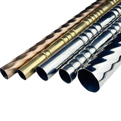 Ss Threaded 0.3mm Dekoratif Stainless Steel Tube Pipa Berbagai Bentuk Inox 201 304 316 Pola Timbul