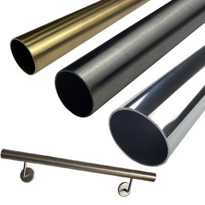 Tangga Modern Kit Ss201 304 316 Stainless Steel Pegangan Pipa Bulat 33.7mm 38mm 40mm 42mm 44mm 50.8mm Diameter