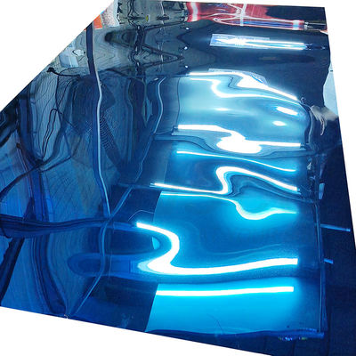 316 316L Kelas Safir Biru 8K Super Mirror Lembar stainless steel 1000mmx2000mm