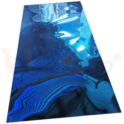 4ftx8ft Inox Metal Sheet 1220mmx2440mm SS 201 Biru Lembar Baja Rinsless Ketebalan 3,0mm