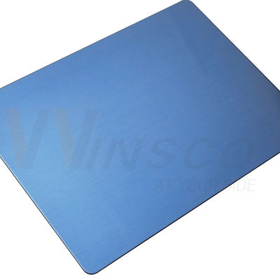 SS 304 304L Plat logam satin Inoks Sikat Sapphire Biru Matte Lembar baja tahan karat Ketebalan 3,0mm