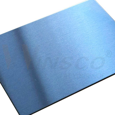 SS 316 316L 4ftx8ft Inoks Plat Satin Hairline 1220mmx2440mm Baja tahan karat No.4 Lembar warna biru