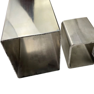 201 304 316 Grade Inox Welded Tube 100mmx100mm Ukuran Besar Stainless Steel Square Pipe 1.5mm-5.0mm Ketebalan