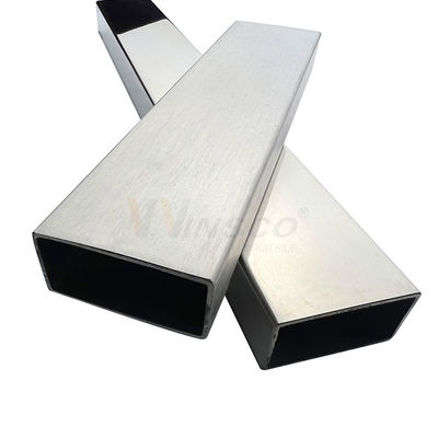 AISI 201 304 316 Inox Railing Pipe 0.5mm-2.7mm Thcikenss 20mmx40mm Stainless Steel Tube persegi panjang