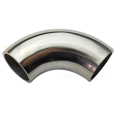 1.2mm 1.5mm Ketebalan 201 304 316 Grade Mirror Satin Permukaan 15.9mm OD Stainless Steel Handrail Siku 55mm Panjang busur