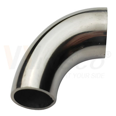1.2mm 1.5mm Ketebalan 201 304 316 Grade Mirror Satin Permukaan 15.9mm OD Stainless Steel Handrail Siku 55mm Panjang busur
