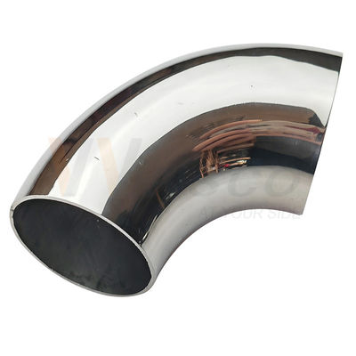 Presisi tinggi SS 201 304 316 Fitting Railing 1.2mm-2.0mm Ketebalan 50.8mm 2' OD Stainless Steel Handrail Elbow Connector