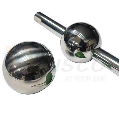 AISI 201 304 SS Fittings Dekorasi Handrail 51mm 60mm Diameter Stainless Steel Bolong Kerongkong Untuk 19mm Pipa Bulat