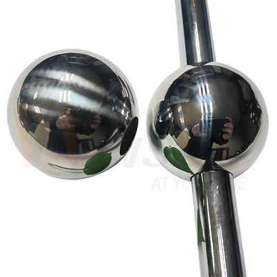 AISI 201 304 SS Fittings Dekorasi Handrail 51mm 60mm Diameter Stainless Steel Bolong Kerongkong Untuk 19mm Pipa Bulat