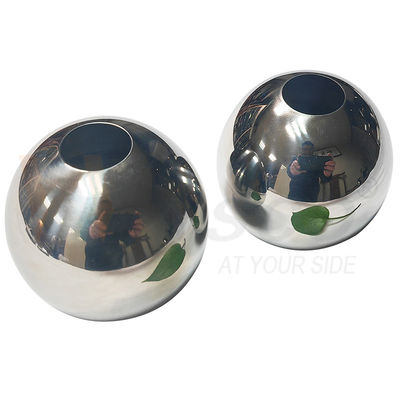 AISI 201 304 SS Fittings Dekorasi Handrail 51mm 60mm Diameter Stainless Steel Bolong Kerongkong Untuk 19mm Pipa Bulat