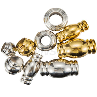 Cermin Perak Emas Aksesoris Gelindung Inoks SS 201 304 Stainless Steel Bamboo Joint Connector Untuk 19mm Handrail Pipe