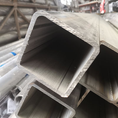 SUS 201 AISI 304 TP 316 Grade Ukuran Besar Inxo Tube Tembok Ketebalan 120mmx120mm Stainless Steel Square Pipe